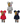 BE@RBRICK BAPE(R) LEGACY CAMO SHARK GRAY／RED／NAVY 100％ & 400％ 3 PCS SET