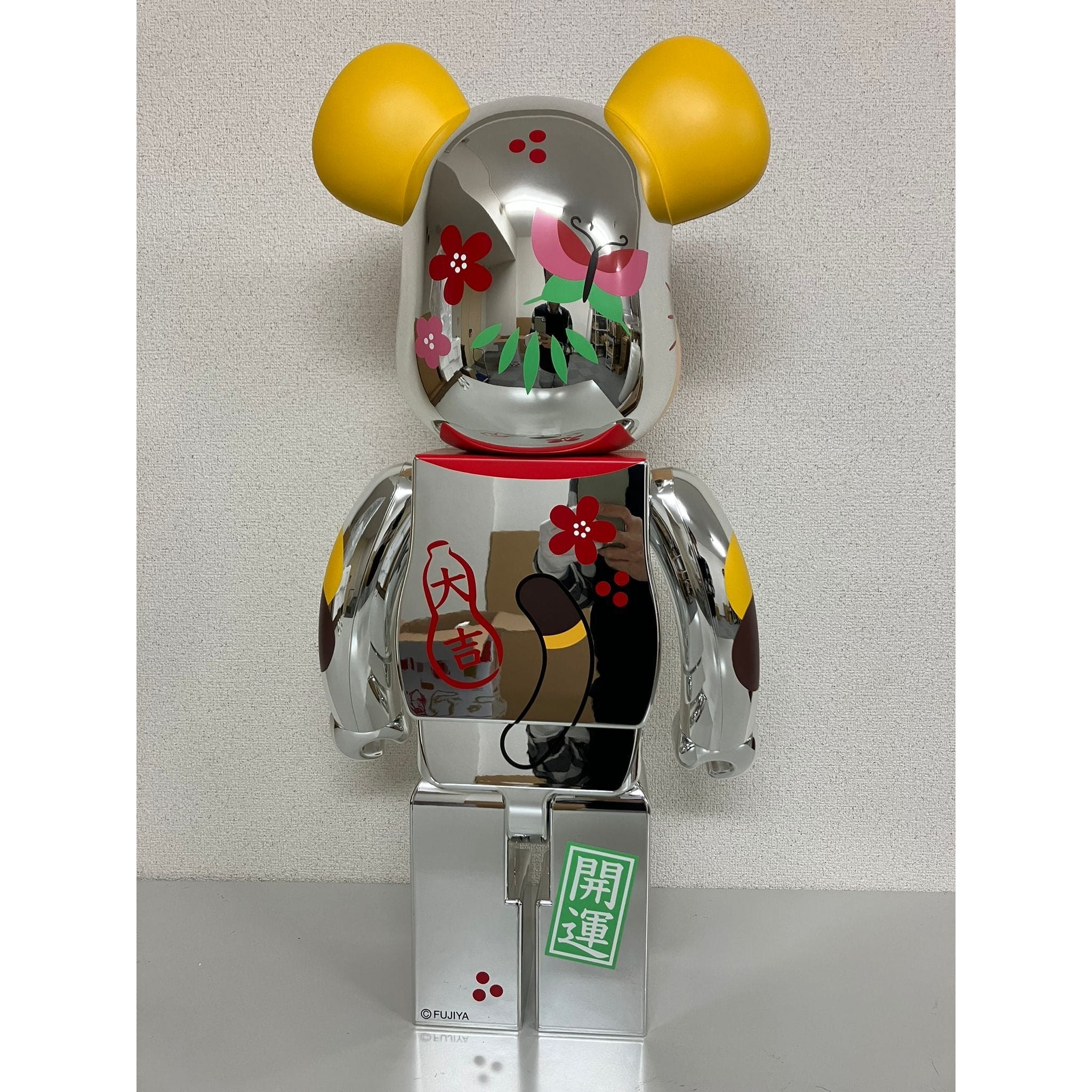 Bearbrick Peko Lucky Cat Peko-chan Lucky 100% amp; 400% Set Silver